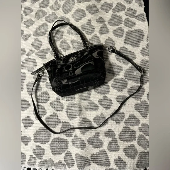 Coach black and gray shoulder bag - Picture 5 of 12